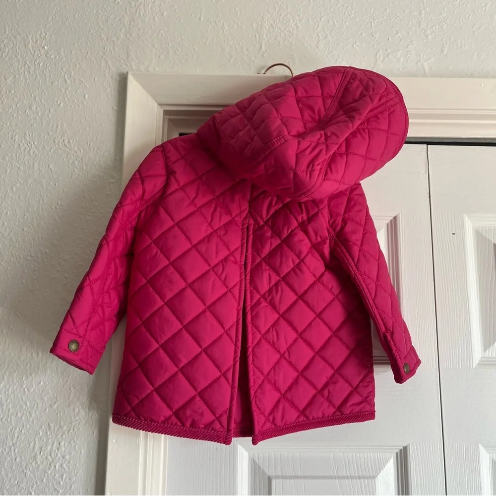 NWOT Ralph Lauren Pink Baby Quilted Barn Snap Jacket